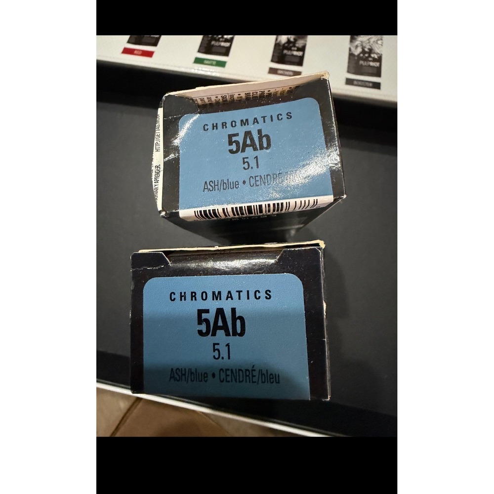 Redken Chromatics Hair Color 5Ab 5.1 Ash Blue Permanent Ammonia Free 2 Pack